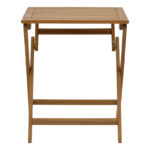 Τραπέζι Perdu πτυσσόμενο φυσικό ξύλο ακακίας 60x60x72εκ