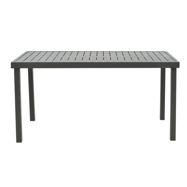Τραπέζι Kliton  αλουμινίου ανθρακί 150x80x74εκ