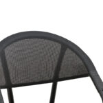 Πολυθρόνα Isaia μαύρο αλουμίνιο-textilene μαύρο 57x57x83εκ