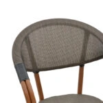 Πολυθρόνα Isaia καρυδί αλουμίνιο-textilene μαύρο 57x57x83εκ