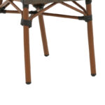 Καρέκλα Nacia στοιβαζόμενη καρυδί αλουμίνιο-γκρι textilene 45x59x85εκ