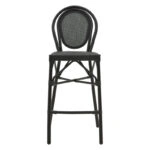 Σκαμπό μπαρ Dezyan  μαύρο αλουμίνιο-μαύρο textilene 41.5x53.5x116εκ