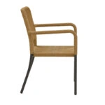 Πολυθρόνα αλουμινίου Norture στοιβαζόμενη ανθρακί σκελετός-φυσικό rattan 57x61x85εκ