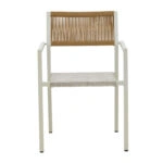 Πολυθρόνα αλουμινίου Savor  στοιβαζόμενη λευκός σκελετός-textilene φυσικό rattan 55x58x83εκ