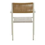 Πολυθρόνα αλουμινίου Savor  στοιβαζόμενη λευκός σκελετός-textilene φυσικό rattan 55x58x83εκ
