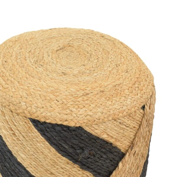 Σκαμπό Relous Inart φυσικό-μαύρο 100% γιούτα Φ37x39εκ