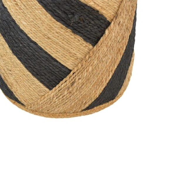 Σκαμπό Relous Inart φυσικό-μαύρο 100% γιούτα Φ37x39εκ