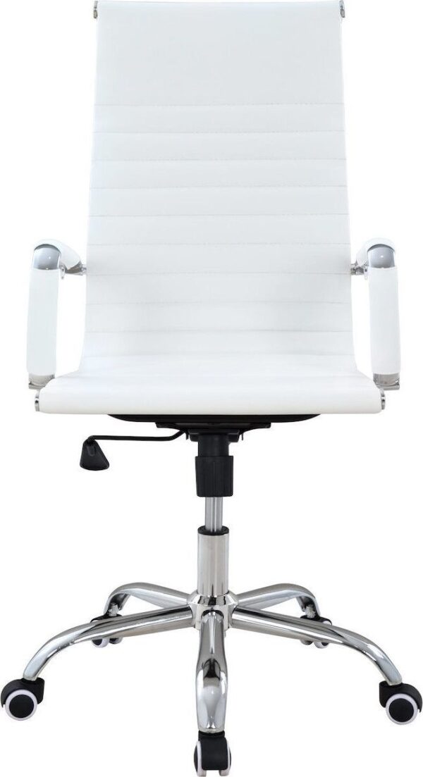 Καρέκλα Γραφείου  ΔΙΩΝΗ Λευκό PU 55x60x104-111cm