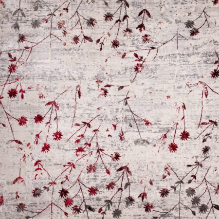 ΧΑΛΙ SHINY VELVET 5641/Light Grey Red - 200cm x 250cm