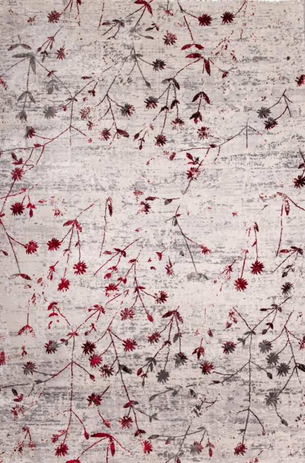 ΧΑΛΙ SHINY VELVET 5641/Light Grey Red - 200cm x 250cm