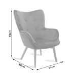 Πολυθρόνα Kido βελούδο χρώμα κίτρινο