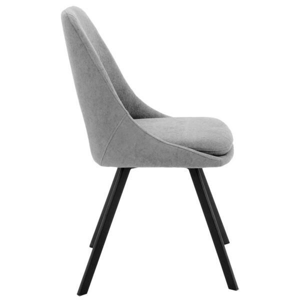 Καρέκλα Initiate γκρι ύφασμα-πόδι μαύρο μέταλλο 48x57x85εκ