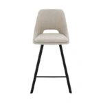 Σκαμπό μπαρ Initiate κρεμ ύφασμα-πόδι μαύρο μέταλλο 48x56x98εκ