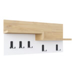 Κρεμάστρα τοίχου Harm  oak-λευκό μελαμίνης 65x15x31εκ