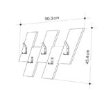 Κρεμάστρα τοίχου Livy  oak-γκρι μελαμίνης 75.2x1.8x45.3εκ