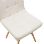 Καρέκλα Cian II  PU λευκό-φυσικό πόδι