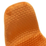 Καρέκλα Sila βελούδο κεραμιδί-μαύρο χρυσό πόδι