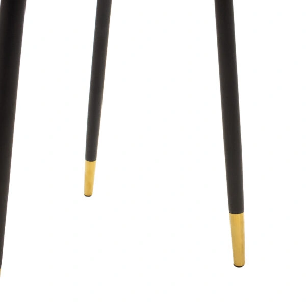 Καρέκλα Sila βελούδο κεραμιδί-μαύρο χρυσό πόδι