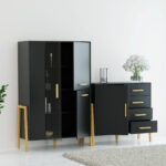 Βιτρίνα Belle Ανθρακί 102.5x41x152.5cm