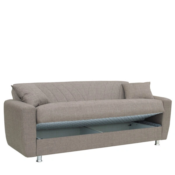 Καναπές Κρεβάτι Τριθέσιος JUAN Καφέ 210x84x86cm
