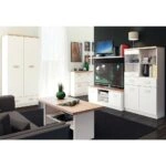 Έπιπλο TV 120x42x46εκ Λευκό-Sonoma Με Δύο Ντουλάπια