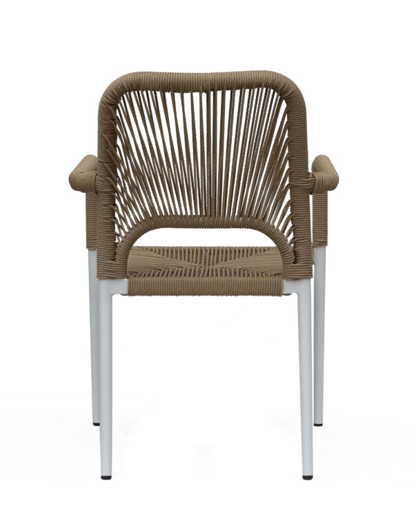 Πολυθρόνα Κήπου TINKISSO Λευκό/Φυσικό Αλουμίνιο/Rattan 57x63x82cm