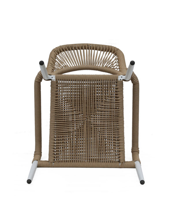 Πολυθρόνα Κήπου TINKISSO Λευκό/Φυσικό Αλουμίνιο/Rattan 57x63x82cm