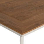 Τραπέζι Κήπου  EPUPA Λευκό/Καρυδί Αλουμίνιο/Ξύλο 160x90x73cm