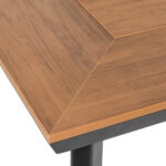 Τραπέζι Κήπου  EPUPA Μαύρο/Καρυδί Αλουμίνιο/Ξύλο 160x90x73cm