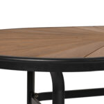 Τραπέζι Κήπου  RUSUMO Μαύρο/Καρυδί Αλουμίνιο/Ξύλο 150x90x73cm