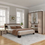 Ντουλάπα Τετράφυλλη Scarlet Sonoma-Wenge 180x58x212εκ