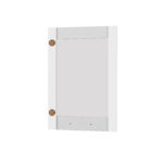 Άνω Πορτάκι-Τζάμι Δεξί Charlotte Λευκό 50x71.8x1.6cm