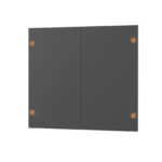 Άνω Πορτάκια Charlotte Γραφίτη 80x71.8x1.6cm