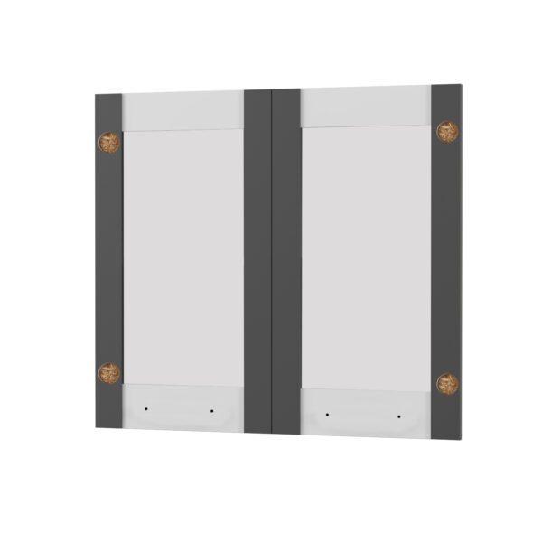 Άνω Πορτάκια-Τζάμι Charlotte Γραφίτη 80x71.8x1.6cm