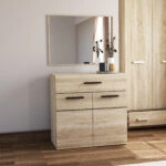 Μπουφές Solo 80x41x82cm Sonoma με Wenge και MDF Καμπυλωτό τελείωμα στις πόρτες