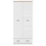 Ντουλάπα Δίφυλλη Top Mix Λευκή με Sonoma 80x57x183cm