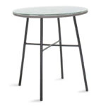 Τραπεζαρία Gaus-Naoki σετ 3τεμ  μέταλλο μαύρο pe γκρι