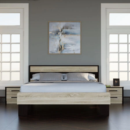 Κρεβάτι Scarlet Διπλό Με Σομιέ Σονόμα-Βέγκε 160x200cm