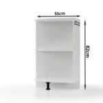 Modest Κάτω Γωνιακό Ντουλάπι Λευκό 28x55x82cm