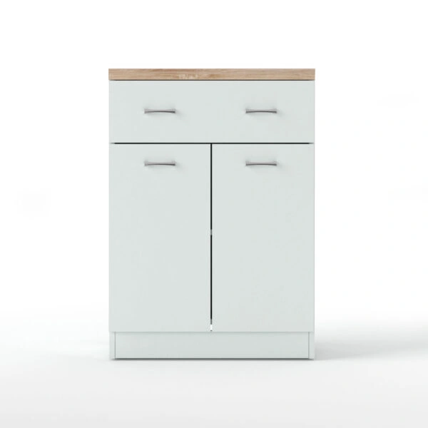 Κομότα ΚΟΜ2D1S 80x33x85εκ Λευκό-Σονόμα