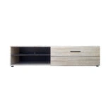 Έπιπλο TV Solo 163x41x38cm Sonoma με Wenge και MDF Καμπυλωτό τελείωμα στις πόρτες