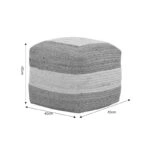 Σκαμπό-πουφ Sofian Inart μπεζ 100% γιούτα 40x40x35εκ