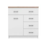 Κομότα Top Mix 80x33x85cm Λευκό-Sonoma