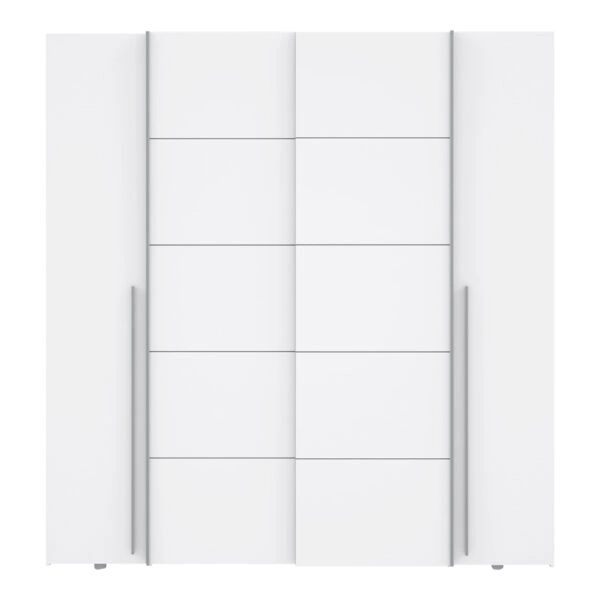 Ντουλάπα ρούχων Lamore  τετράφυλλη λευκό μελαμίνης  200x61.5x210.5εκ