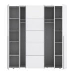 Ντουλάπα ρούχων Lamore  τετράφυλλη λευκό μελαμίνης  200x61.5x210.5εκ