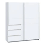 Ντουλάπα ρούχων Gotion  δίφυλλη λευκό μελαμίνης 170.5x61x200.5εκ