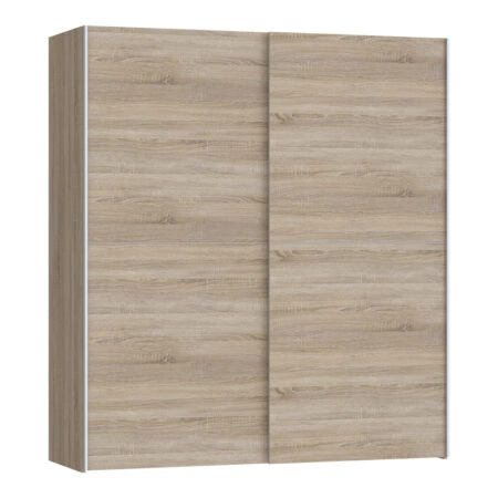 Ντουλάπα ρούχων Noez δίφυλλη με ράφια sonoma μελαμίνης 170.5x61x190.5εκ