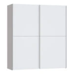 Ντουλάπα ρούχων Noez  δίφυλλη με ράφια λευκό μελαμίνης 170.5x61x190.5εκ