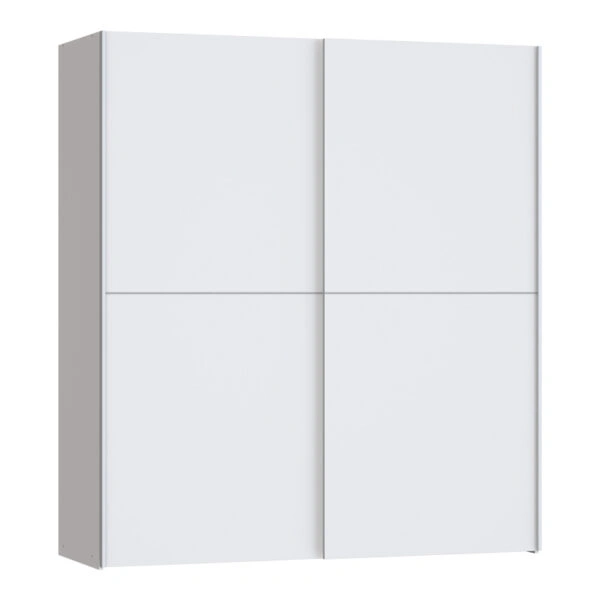 Ντουλάπα ρούχων Noez  δίφυλλη με ράφια λευκό μελαμίνης 170.5x61x190.5εκ