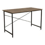 Γραφείο εργασίας Karvem  oak μελαμίνης-μαύρο μέταλλο 120x60x73εκ